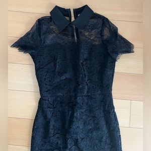 Lace Karl Lagerfeld Collared Dress